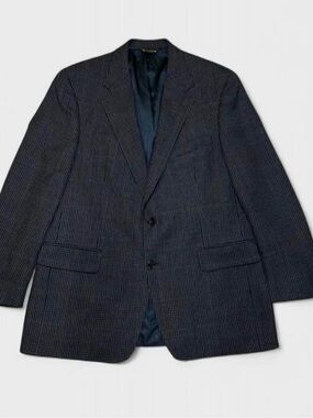 Brooks Brothers Pure Wool Tweed Blazer Sport Coat Houndstooth - 44R